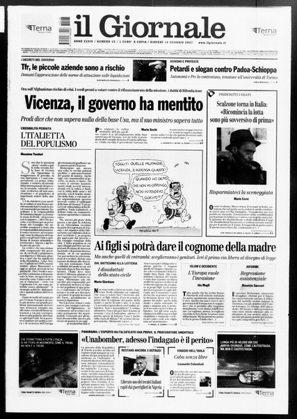 Il giornale : quotidiano del mattino